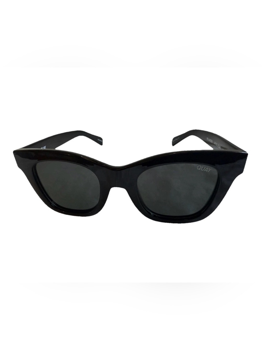 QUAY Australia Black Cat Eye Sunglasses – Retro Chic, Like New